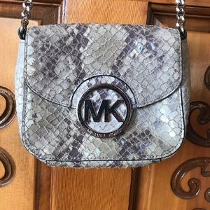 Michael Kors snakeskin crossbody purse